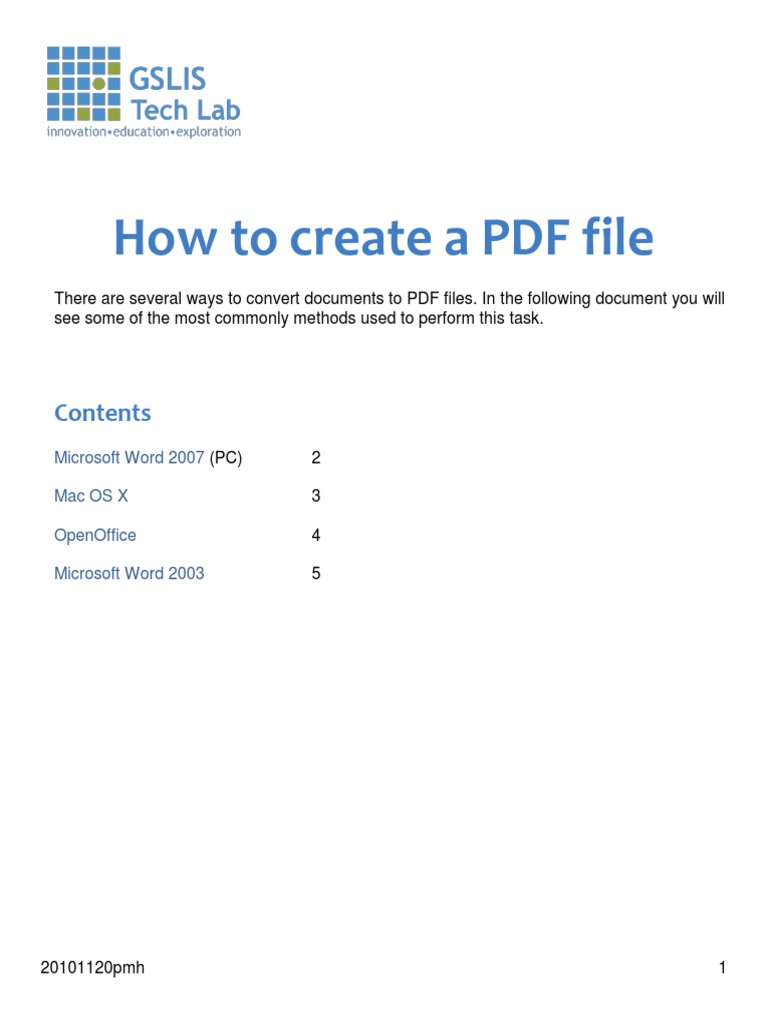 How To Create A PDF | PDF