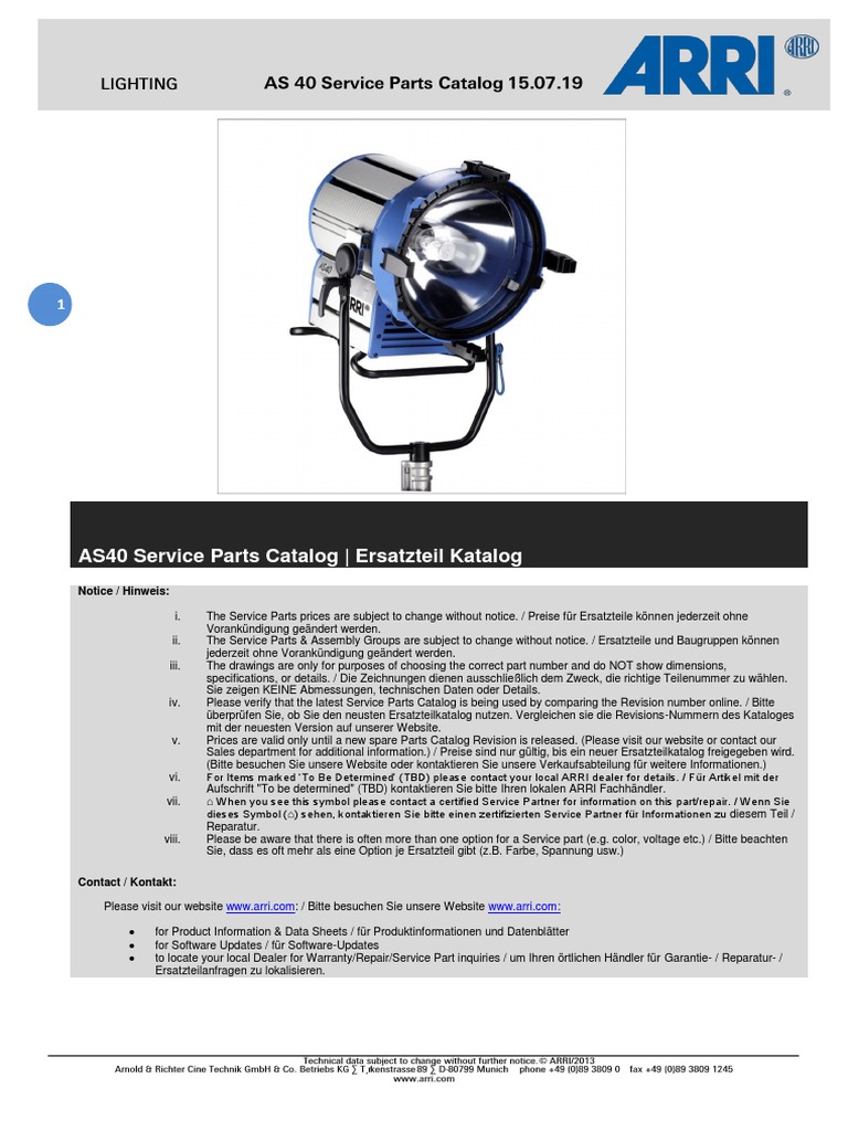 AS40 - Service Parts - 15 07 19 | PDF