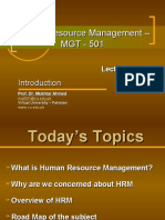 Human Resource Management - MGT - 501