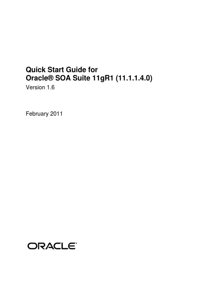Quick Start Guide Soasuite11gr1 | PDF | Business Process Management ...