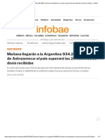 Mañana Llegarán A La Argentina 934.200 Vacunas de Astrazeneca - El País Superará Las 20 Millones de Dosis Recibidas - Infobae