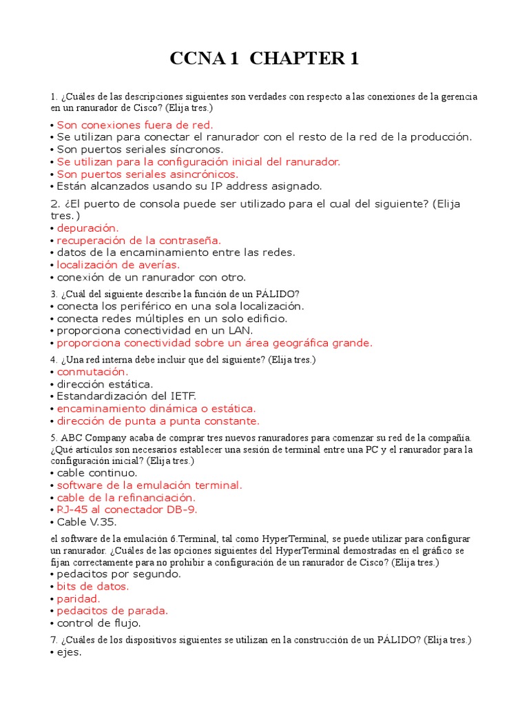 Ccna 1 Completo | PDF | Enrutador (Computación) | Dirección IP
