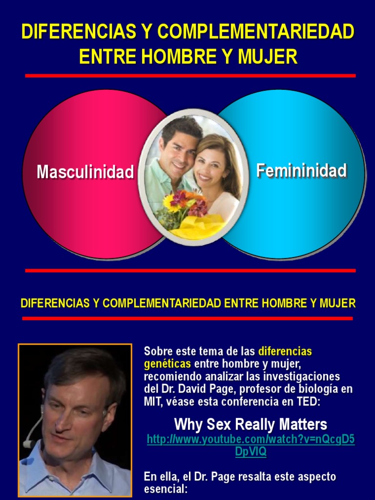 Diferencias y Complementariedad Sexual | PDF | Hombre | Mujer