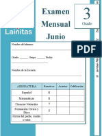 ?3er Grado - Examen Mensual Junio (2020-2021)