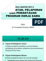 Pencatatan dan pelaporan program kerja sama