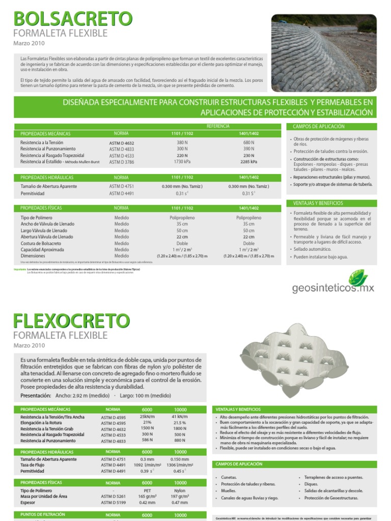Flexocreto - Ficha Técnica | PDF | Materiales | Ingeniería de Edificación