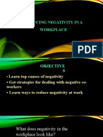 Reducing Negativity in A Workplace
