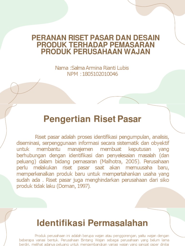 Riset Pasar & Desain Produk Wajan | PDF