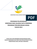 Pedoman Pelaksanaan Verifikasi Dan Validasi Data Penerima Program Perlindungan Sosial TAHUN 2015