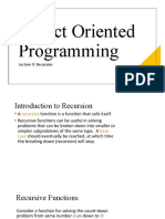 Lecture 9 - Object Oriented Programming