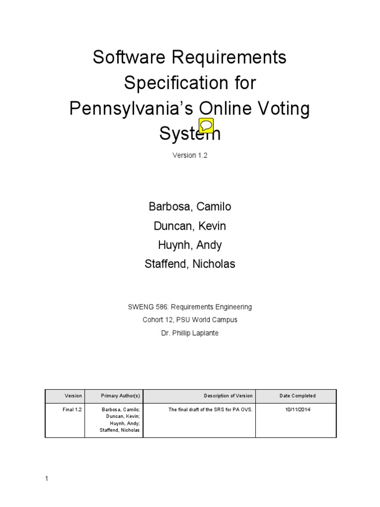 Software Requirements Specification For Pe Laia Olievig System | PDF ...