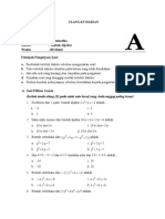 Soal Aljabar Kode A-1