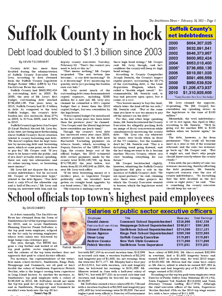 Suffolk County Debt PDF Taxes Salary