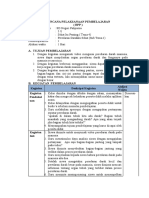 Rencana Pelaksanaan Pembelajaran PJJ Tema 4 Sub 1