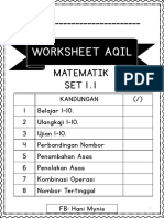 Set 1.1 Belajar, Penambahan Dan Penolakan 1-10