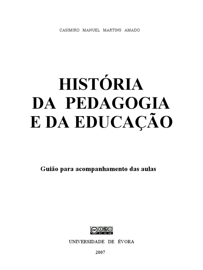 História da Pedagogia e Educação | PDF | Pedagogia | Science