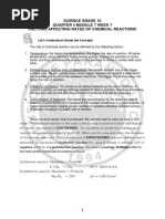 Science Grade 10 Quarter 4 Module 7 Week 7 Factors Affecting Rates of Chemical Reactions