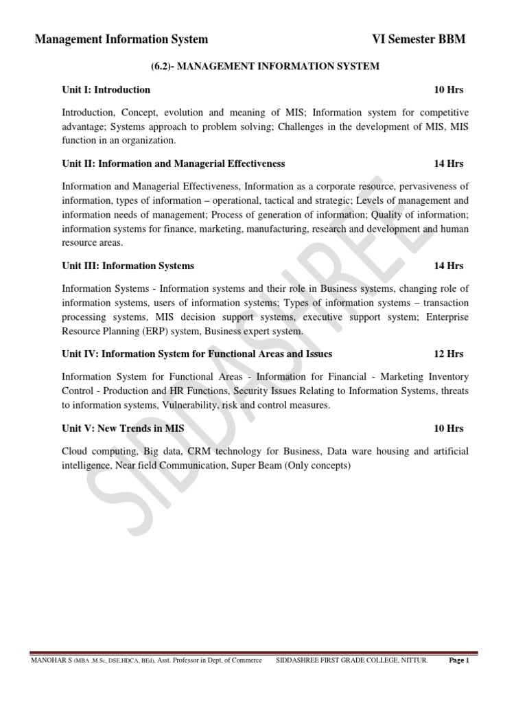 Management Information System Questions and Answers BBA | PDF ...