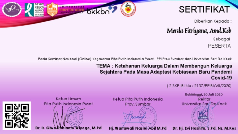 SERTIFIKAT Merda Fitriyana, Amd - Keb | PDF