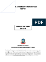 CAP II - Revision Test Paper - Dec 2019