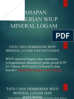 Tahapan Lelang Iup Mineral