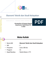 Ekonomi Teknik dan Studi Kelayakan