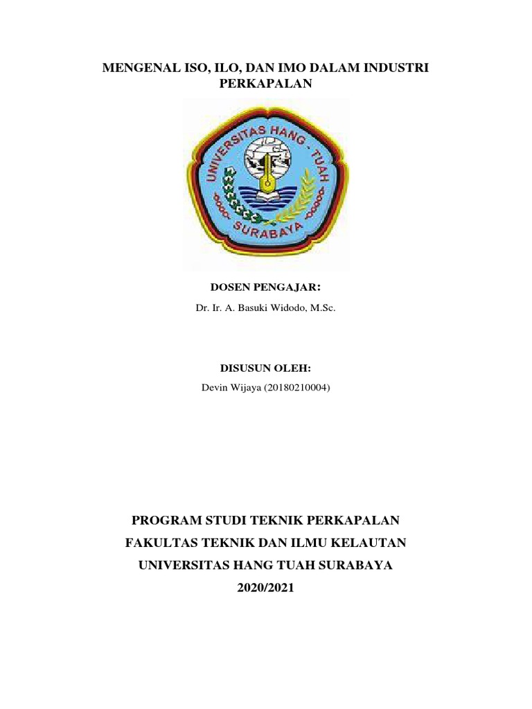 Regulasi ISO, ILO, dan IMO Perkapalan | PDF | Bisnis | Teknologi & Rekayasa