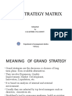 Grand Strategy Matrix: Submitted by G.KARTHIK-19L31E0087