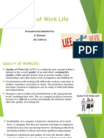 Quality of Work Life: Presented and Submitted by K.Hemasri 19L31E0116