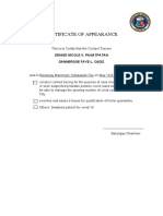 Certificate of Appearance: Denise Nicole V. Pagatpatan Dannerose Faye L. Cadiz