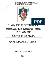 Plan de Gestion de Riesgos 2021