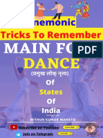 Mnemonic Tricks To Remember Main Folk Dance of States of India