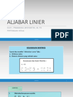 Aljabar Linear (Matriks) P-2