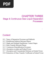 Stage & Continuous Gas-Liquid Separation Processes: Chapter Three