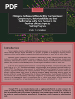 Philippine Professional Standard For Teachers Based Competencies, Behavioral Skills and Their Performance