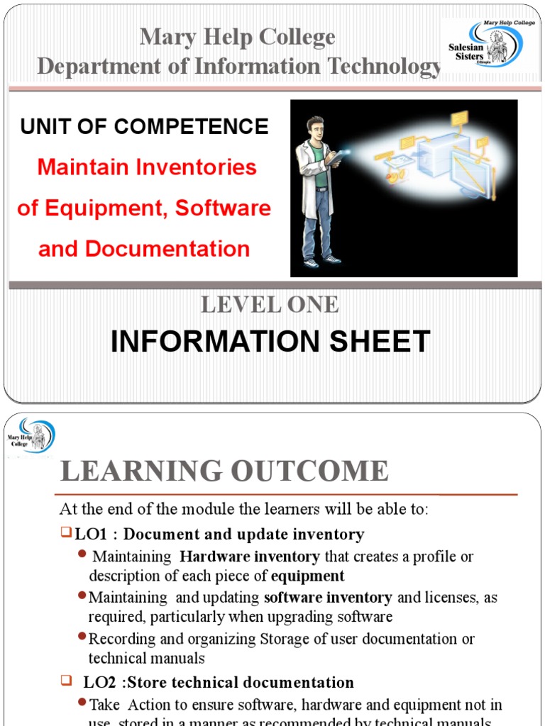 Maintain Inventory of Equipment, Software and Documentation | PDF ...