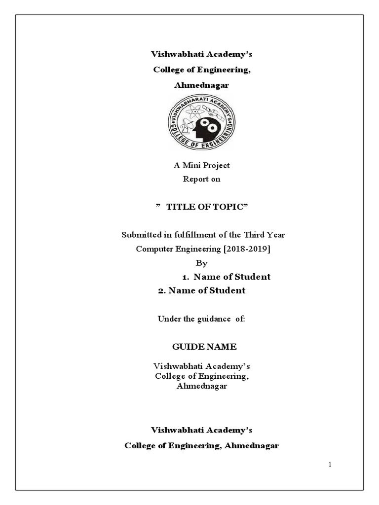 Mini Project Report Format Guide | PDF | Science | Science And Technology