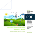 Hydrogen Production Using Renewable Energy: To Use Electric Energy From Solar PV System