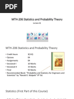 MTH-206 Statistics and Probability Theory