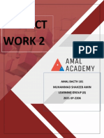 Project Work 2: Amal Bacth 181 Muhammad Shahzeb Amin Learning Group (8) 2021-SP-2206