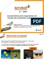 Apresentação 7 - Caraterísticas Dos Organismos em Função Dos Ambientes Onde Vivem