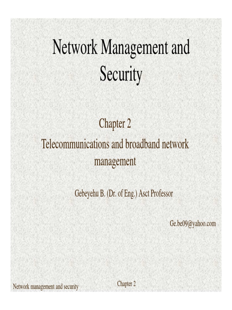 Network Management & Security Overview | PDF | Asynchronous Transfer ...