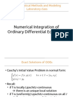 Numerical Integration of Ordinary Differential Equations: Mathematical Methods and Modeling Laboratory Class