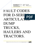 Fault Codes For D-Series Articulated Dump Trucks, Haulers and Tractors