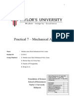 Practical 7 - Mechanical Advantage: Foundation of Science School of Biosciences Taylor's University Malaysia