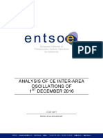 Analysis of Ce Inter-Area Oscillations of 1 December 2016