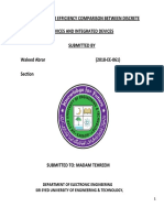 Semiconductor Efficiency Comparison Between Discrete Devices and Integrated Devices Submitted by Waleed Abrar (2018-EE-061) Section (B)