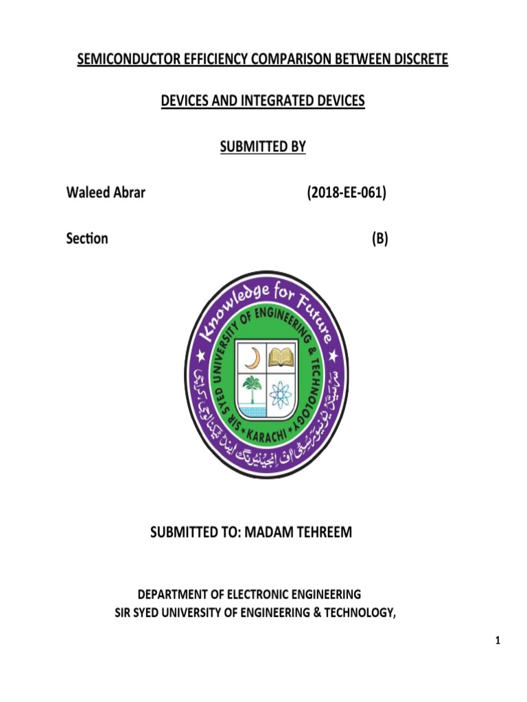 Semiconductor Efficiency Comparison Between Discrete Devices and Integrated Devices Submitted by