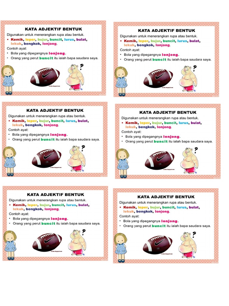 Nota Kata Adjektif Bentuk Pdf