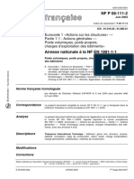 NF P06-111-2 an (Juin 2004) Actions Générales - Poids Volumiques, Poids Propres, Charges d'Exploitation Des Bâtiments